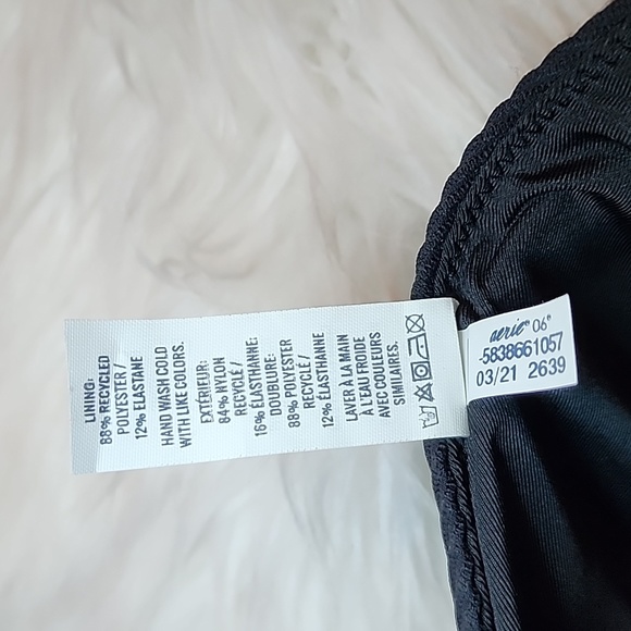 Aerie Black Triangle Halter Bikini Top, Size Large, NWOT - Picture 6 of 10